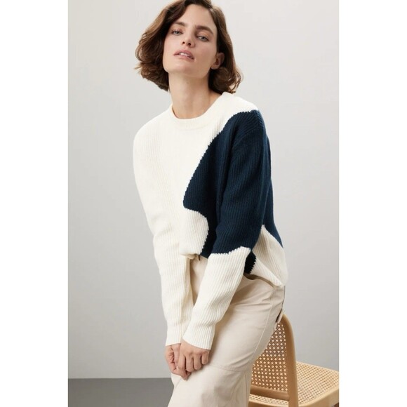 Derek Lam Color Block Knit Sweater Size Medium - Picture 3 of 9